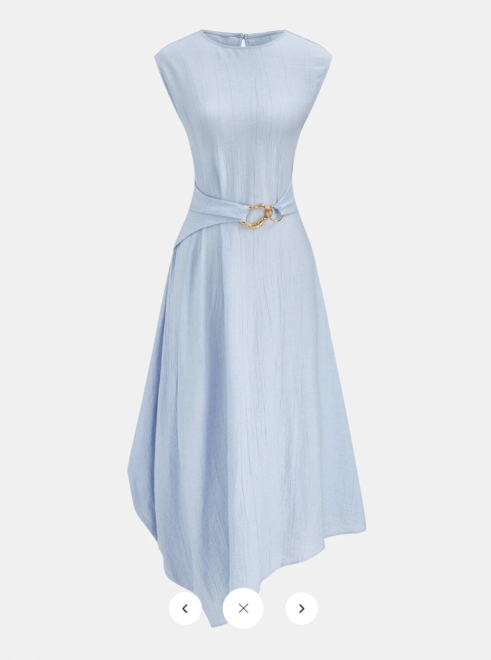 NWT Commense Cotton Linen Sleeveless Asymmetrical Midi Dress Sz XL